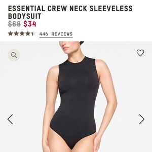 Skims 

This crew neck sleeveless thong bodysuit